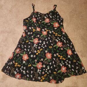 Old Navy Plus Size 4X Black Floral Print Dress